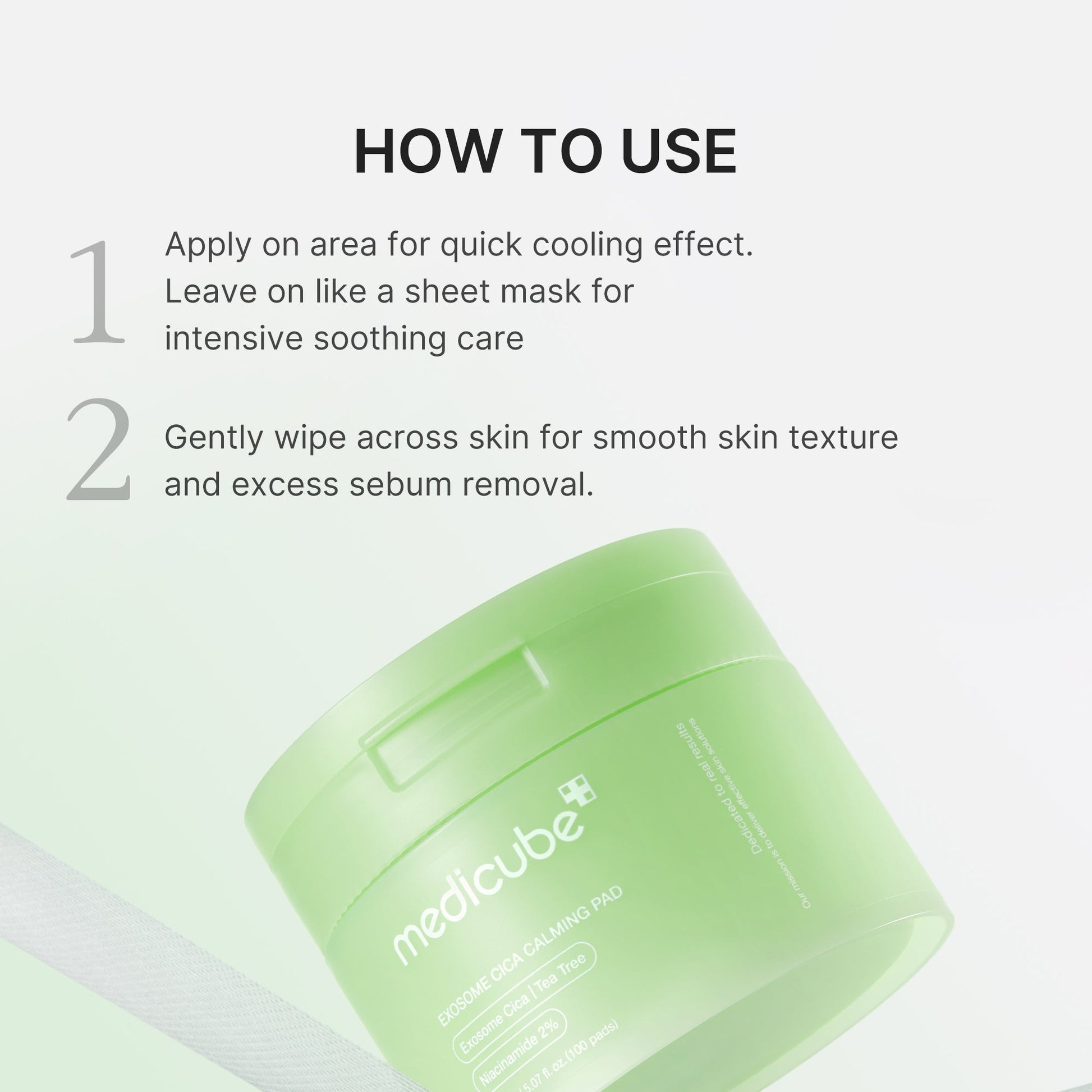Wipe over the face after cleansing, or layer like a mask for focused soothing