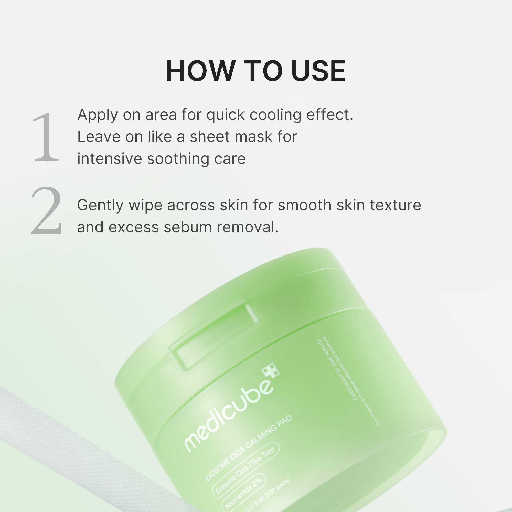 Wipe over the face after cleansing, or layer like a mask for focused soothing
