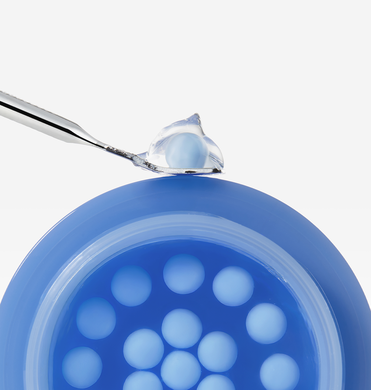 Medicube Hyaluronic Moisturizing Capsule Cream with sky-blue capsules and clear gel for customizable deep hydration