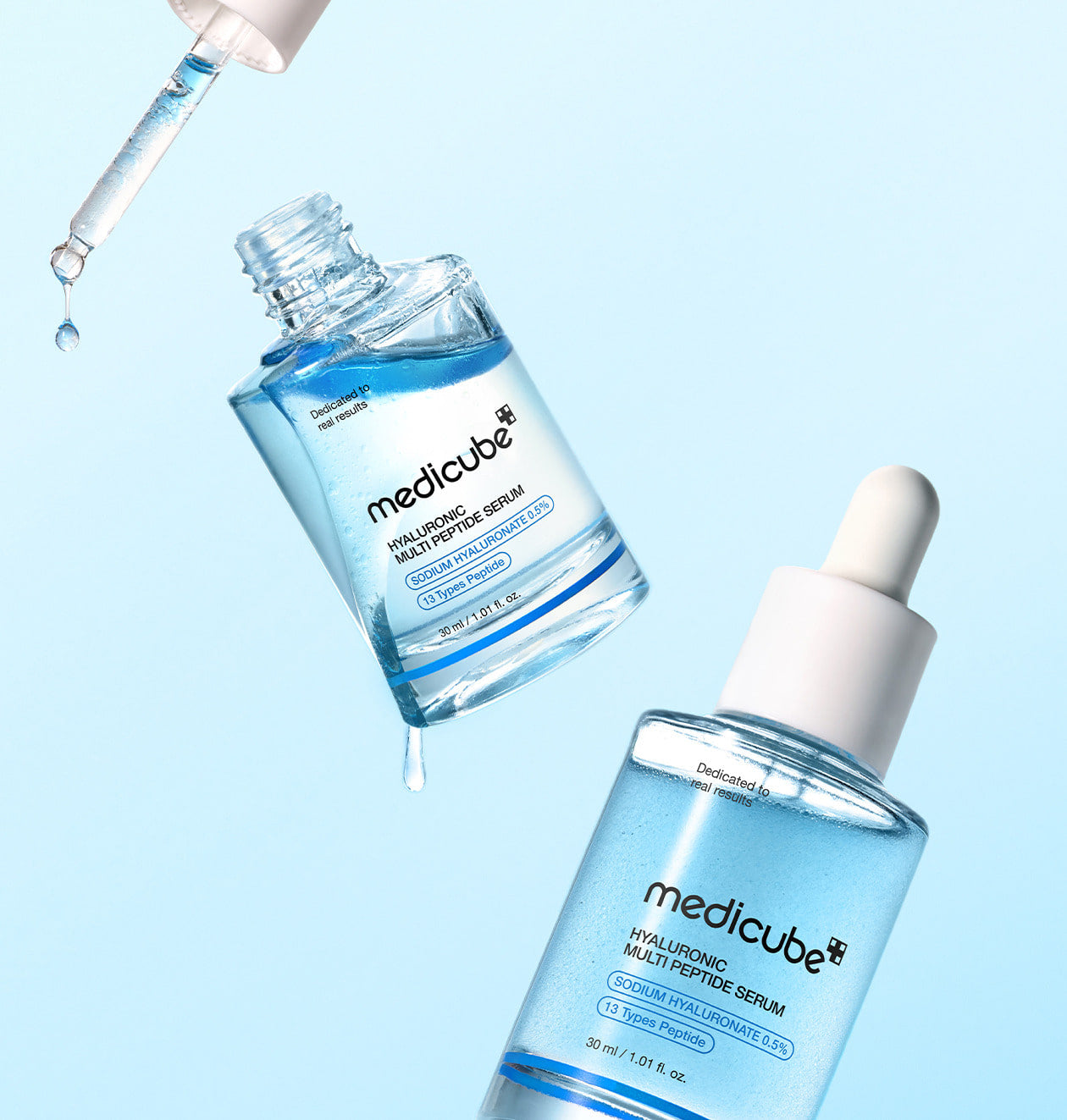 Medicube hyaluronic peptide serum that visibly improves skin moisture and elasticity