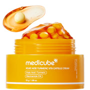Medicube Kojic Acid Turmeric Vita Capsule Cream, Korean brightening cream for uneven tone