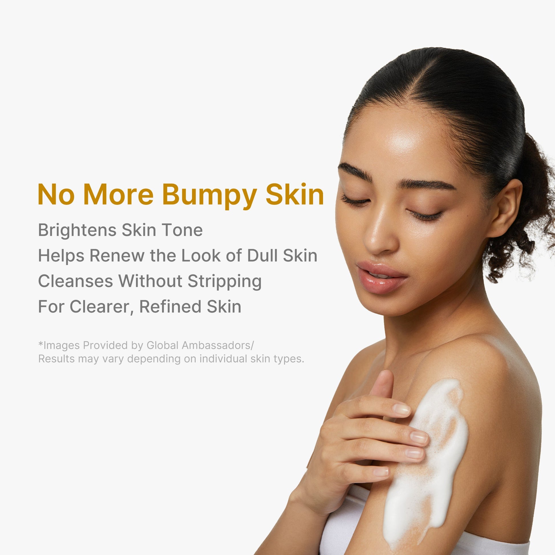 AHA and BHA that gently exfoliate and smooth bumpy skin