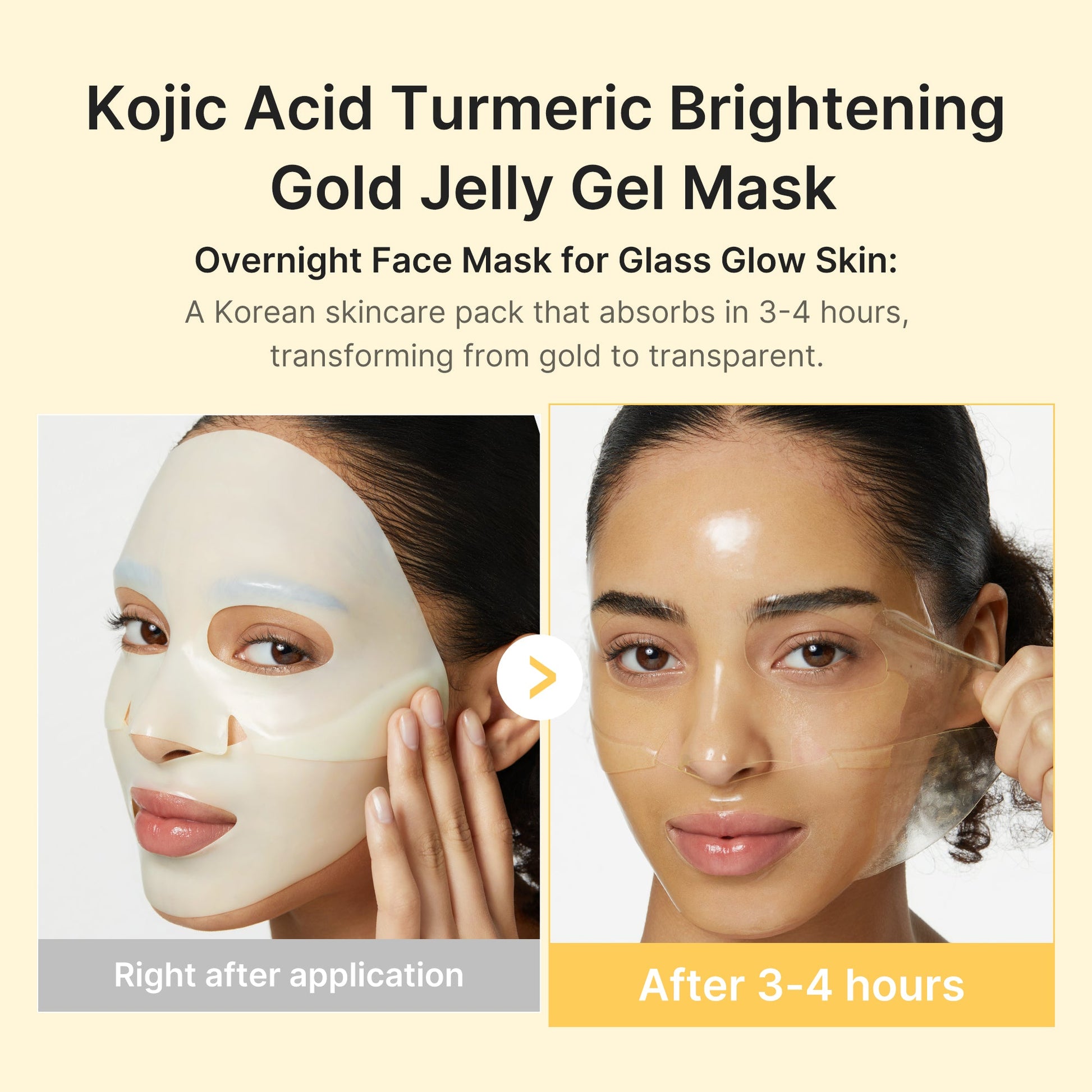 Brightening jelly mask with kojic acid, turmeric and niacinamide