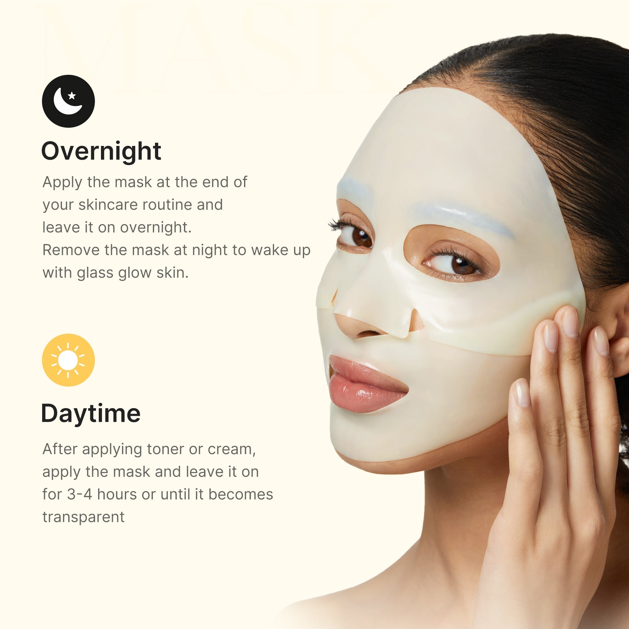 Cooling jelly mask that boosts elasticity and surface hydration after one use