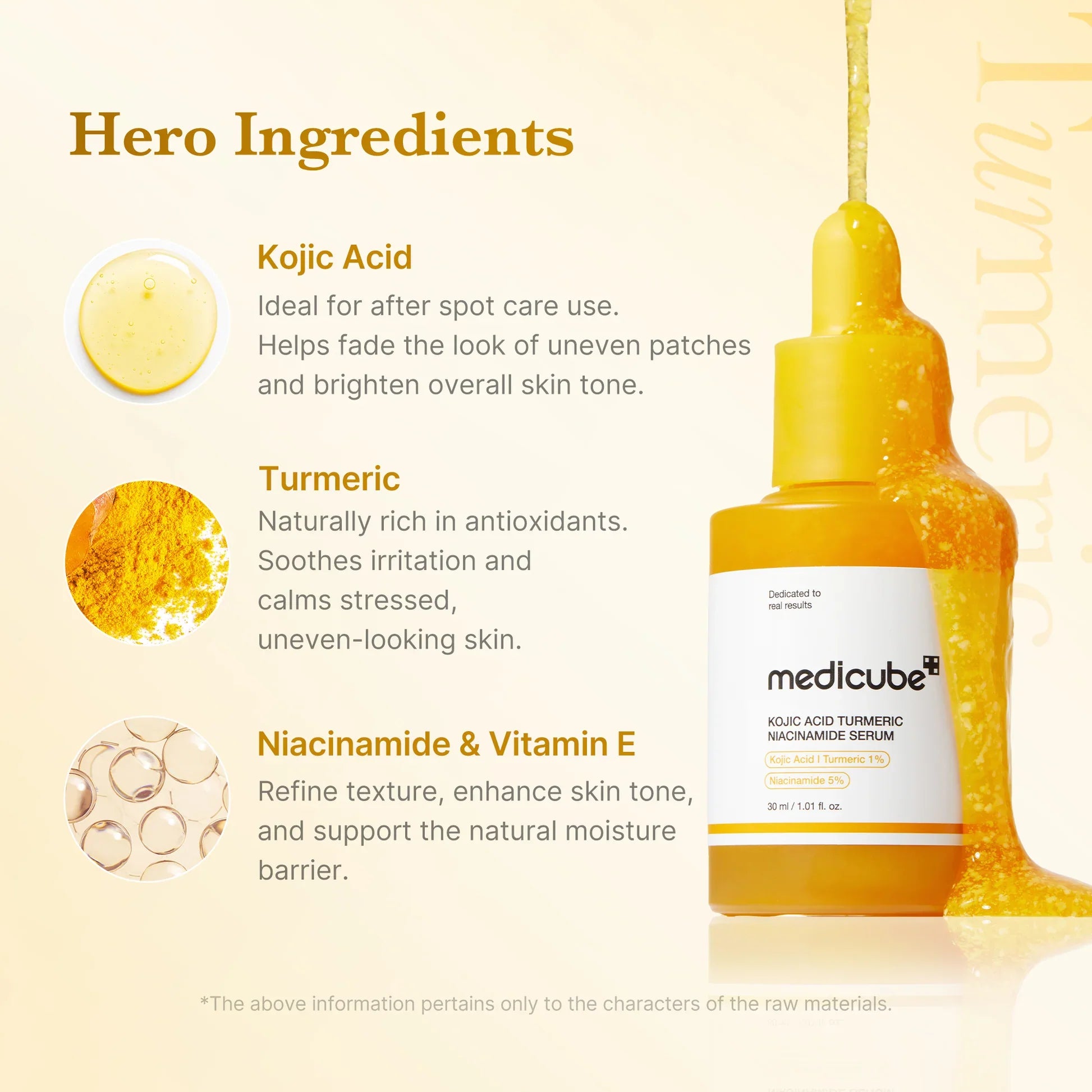 Kojic Turmeric Niacinamide Serum targets uneven tone and dullness