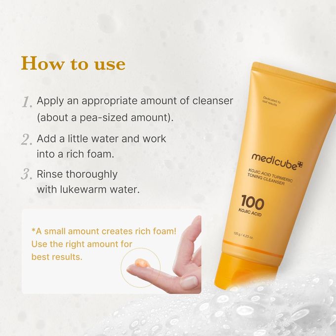 Medicube Kojic Turmeric Toning Cleanser for brightening and gentle daily cleansing