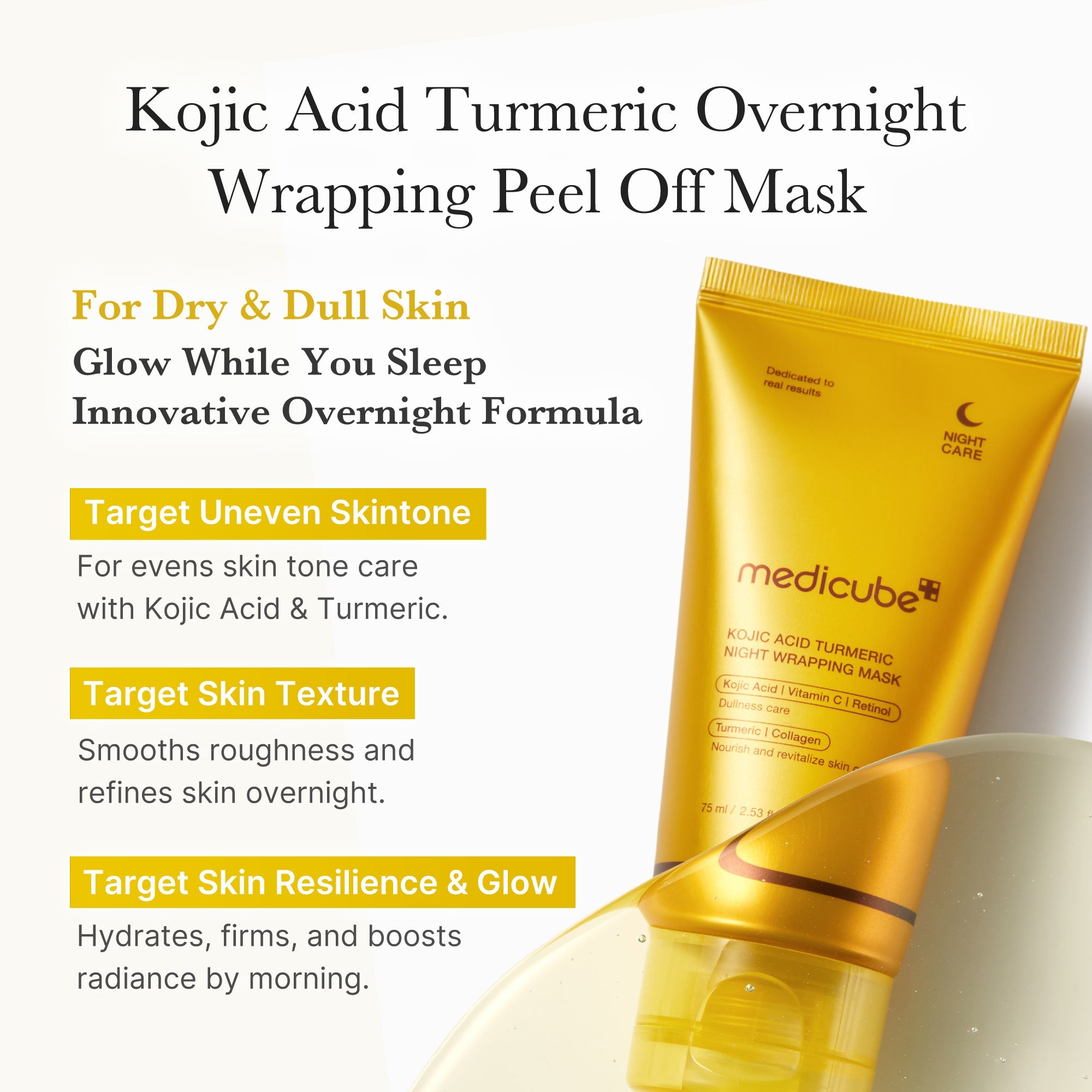 Hydrolyzed collagen and retinol that smooth texture and soften fine lines