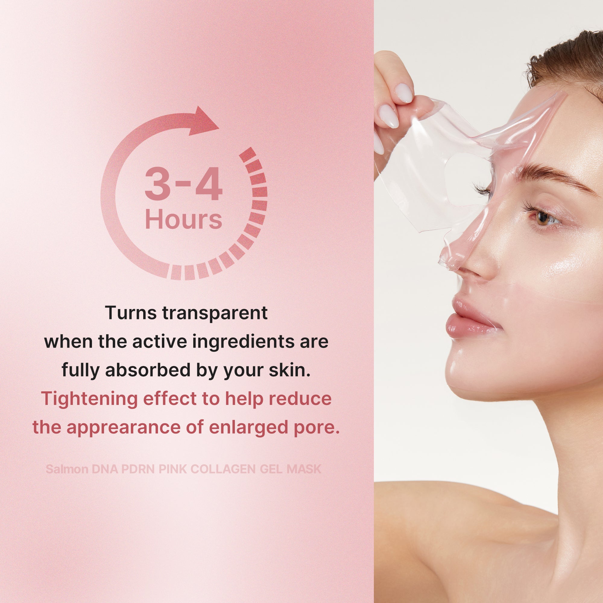 Salmon PDRN and hydrolyzed collagen mask that firms skin and refines the look of pores