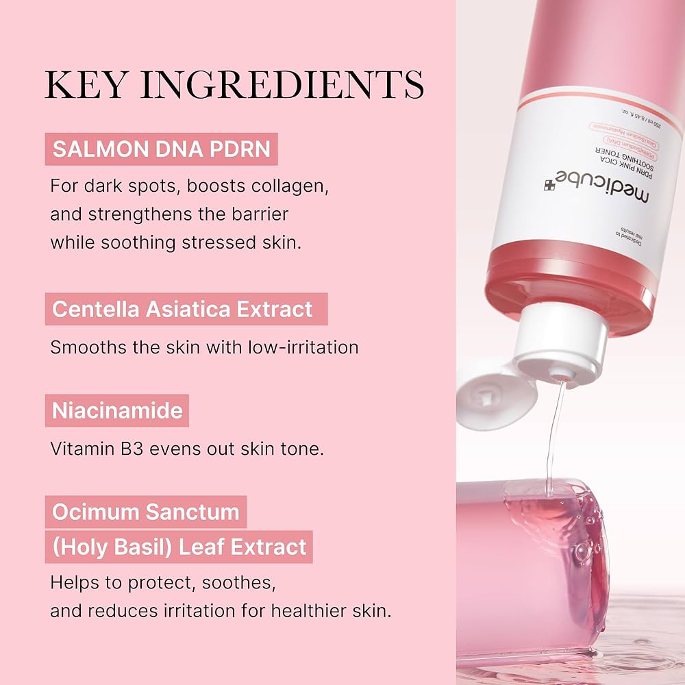 PDRN Pink Cica Soothing Toner with PDRN and centella for sensitive skin