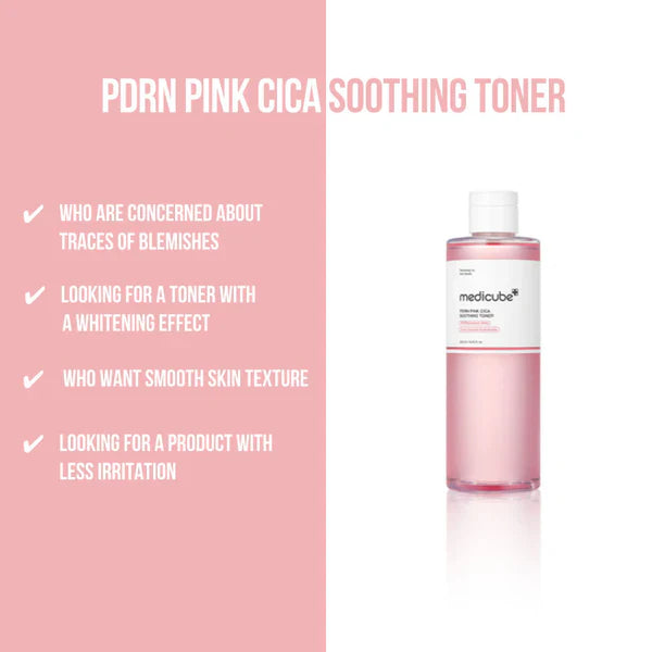 PDRN Pink Cica Soothing Toner soothes redness and preps skin