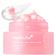 Medicube PDRN Pink Collagen Capsule Cream, a Korean dual-texture cream for even, glowing skin