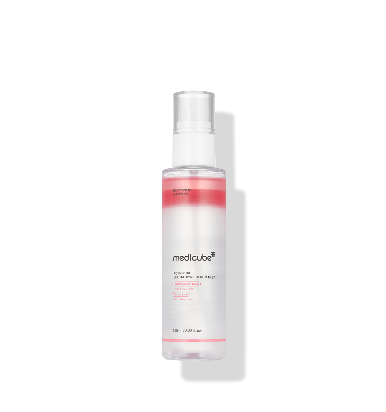 Medicube PDRN Pink Glutathione Serum Mist 100ml, a spray-on PDRN ampoule mist for volume and glow