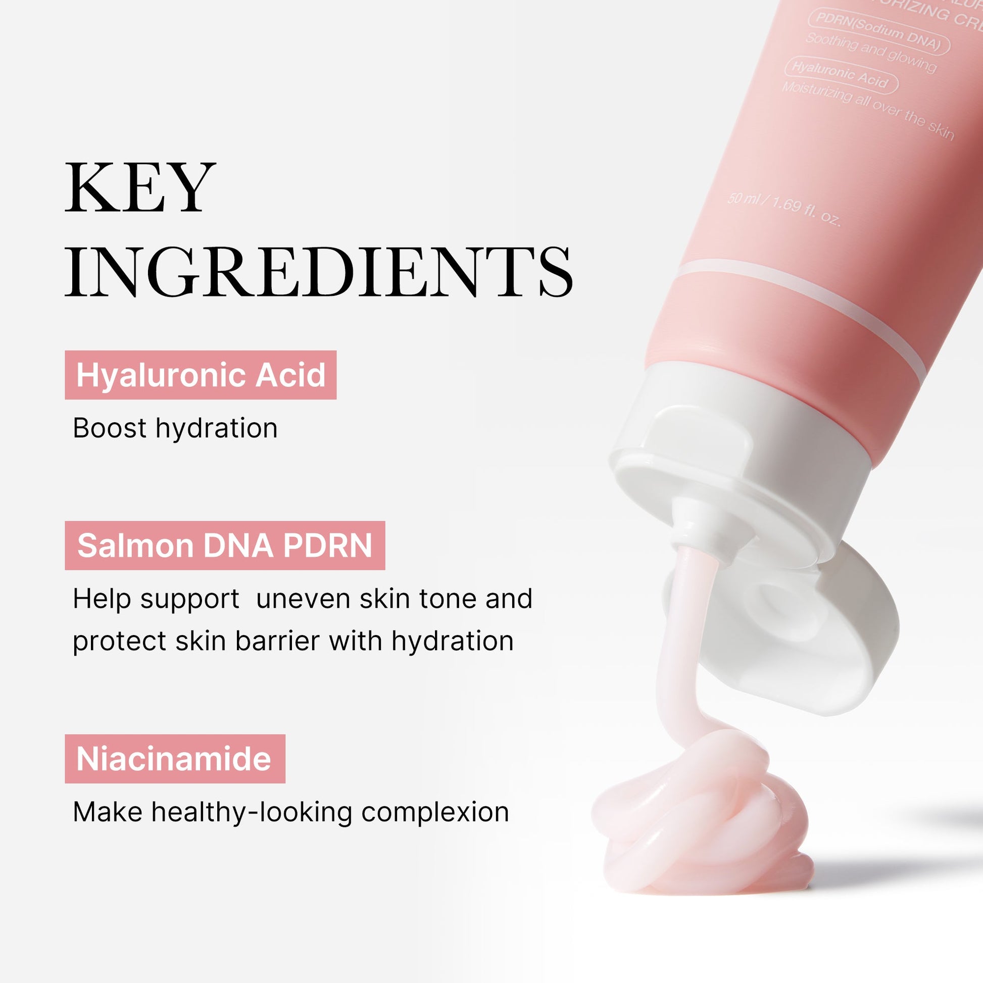 Lightweight watery texture that absorbs without stickiness for a healthy glow