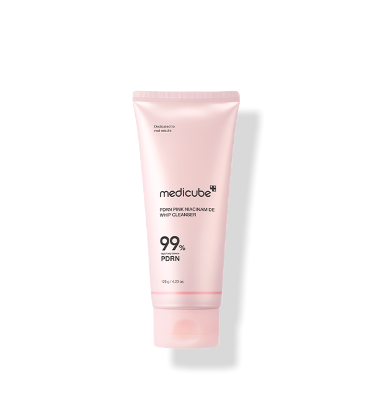 Medicube PDRN Pink Niacinamide Whip Cleanser 120g, a gentle whipped cream cleanser for bright, soft skin