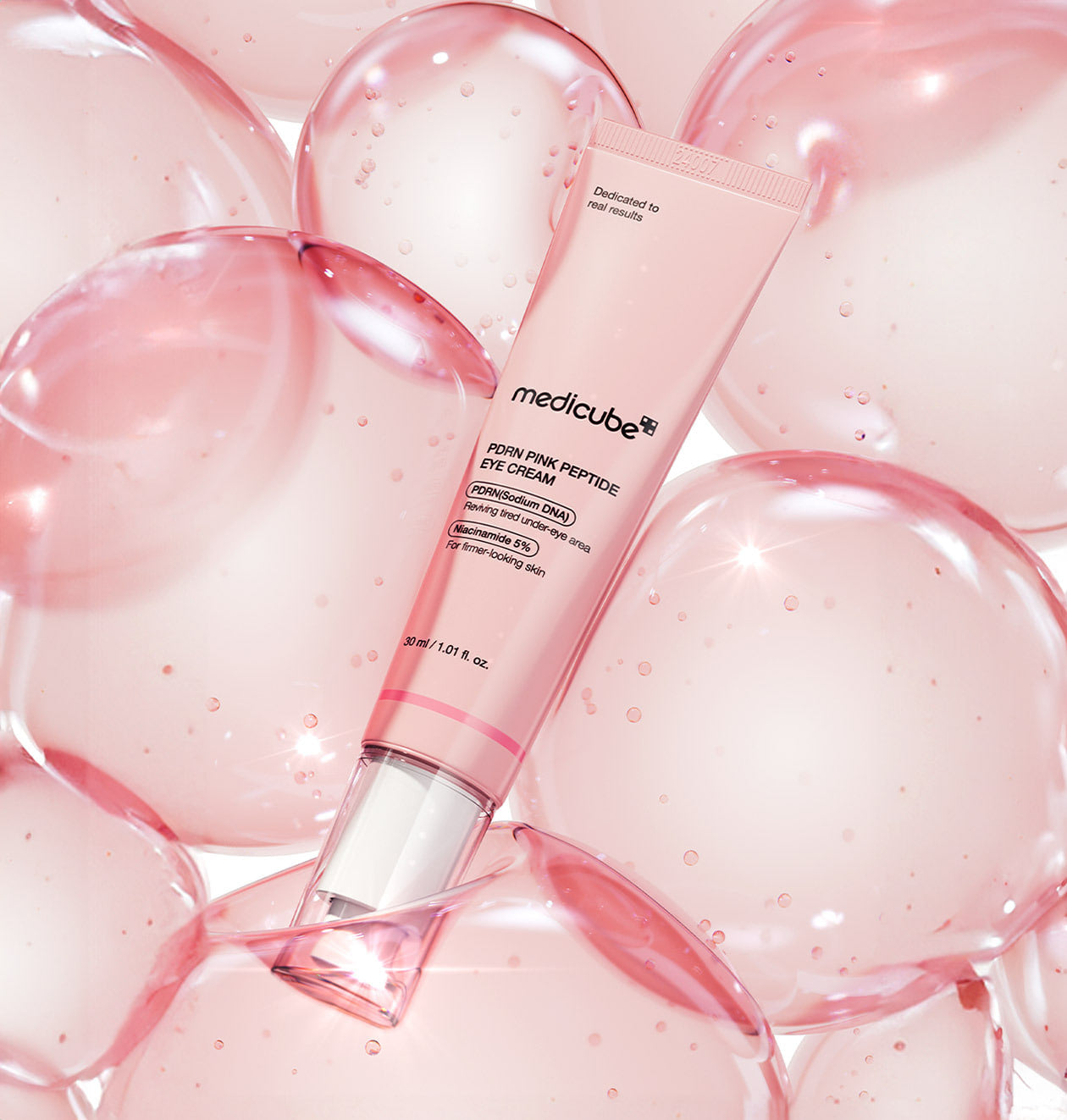 Medicube PDRN Pink Peptide Eye Cream for firmer, smoother eye-area skin
