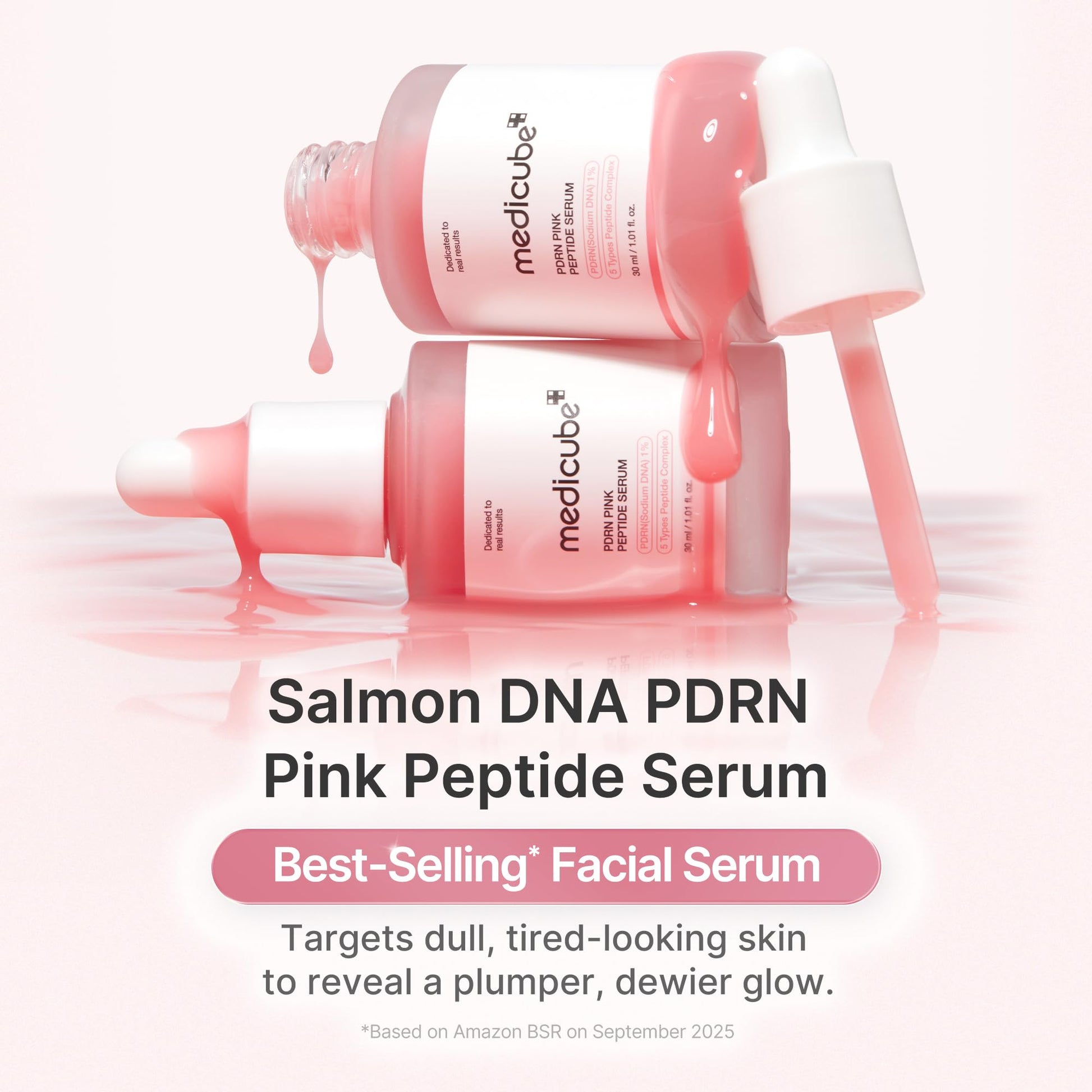 Salmon DNA PDRN serum with a 5 peptide complex that boosts elasticity and skin bounce