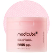 Medicube PDRN Pink Collagen Toning Gel Toner Pad, a Korean jelly toner pad for glowing skin