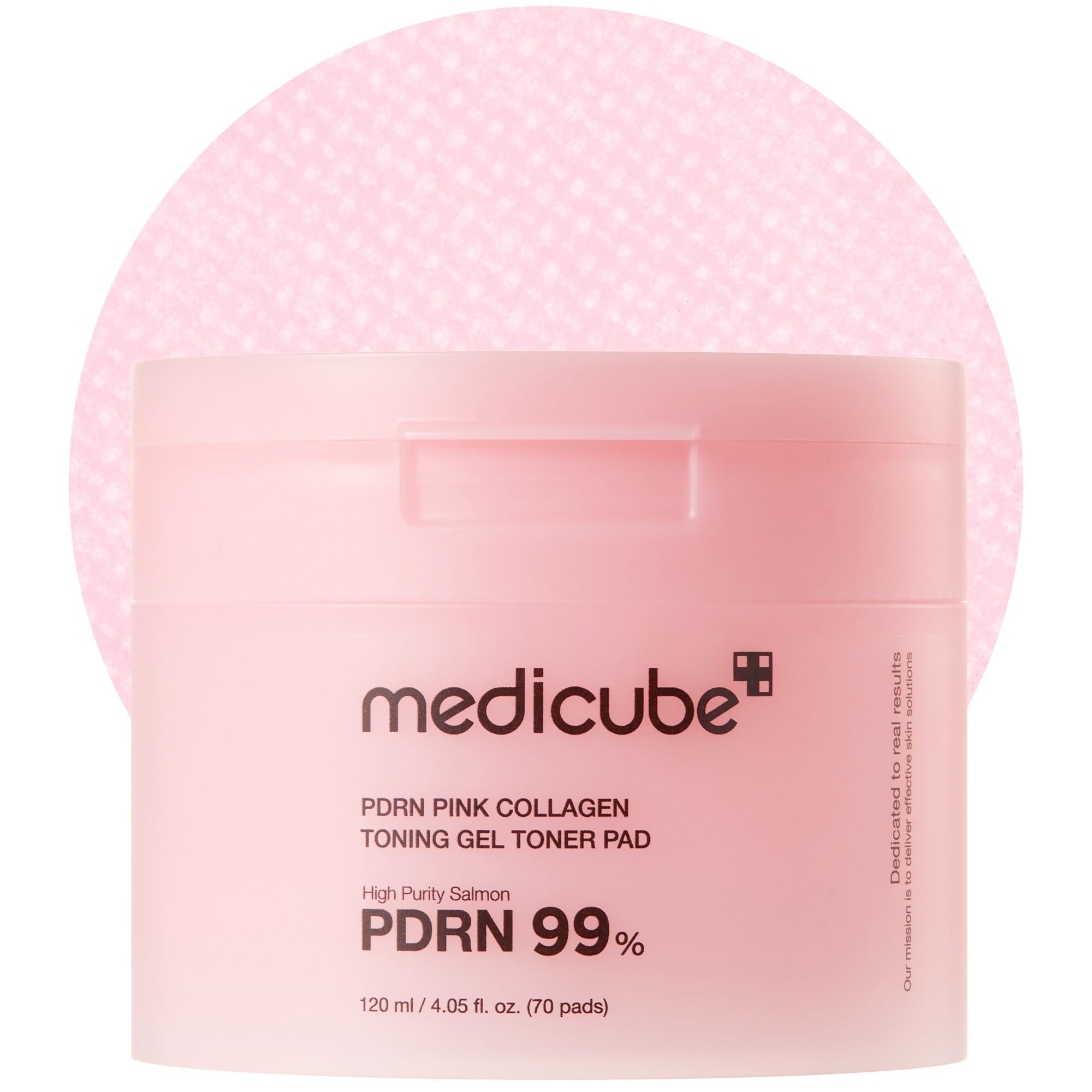 Medicube PDRN Pink Collagen Toning Gel Toner Pad, a Korean jelly toner pad for glowing skin