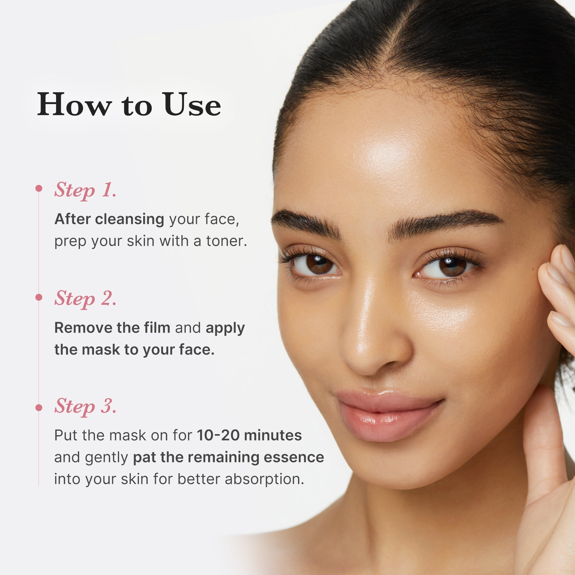 Pink Vitamin B12 sheet mask that boosts deep hydration and a plump, glowing complexion