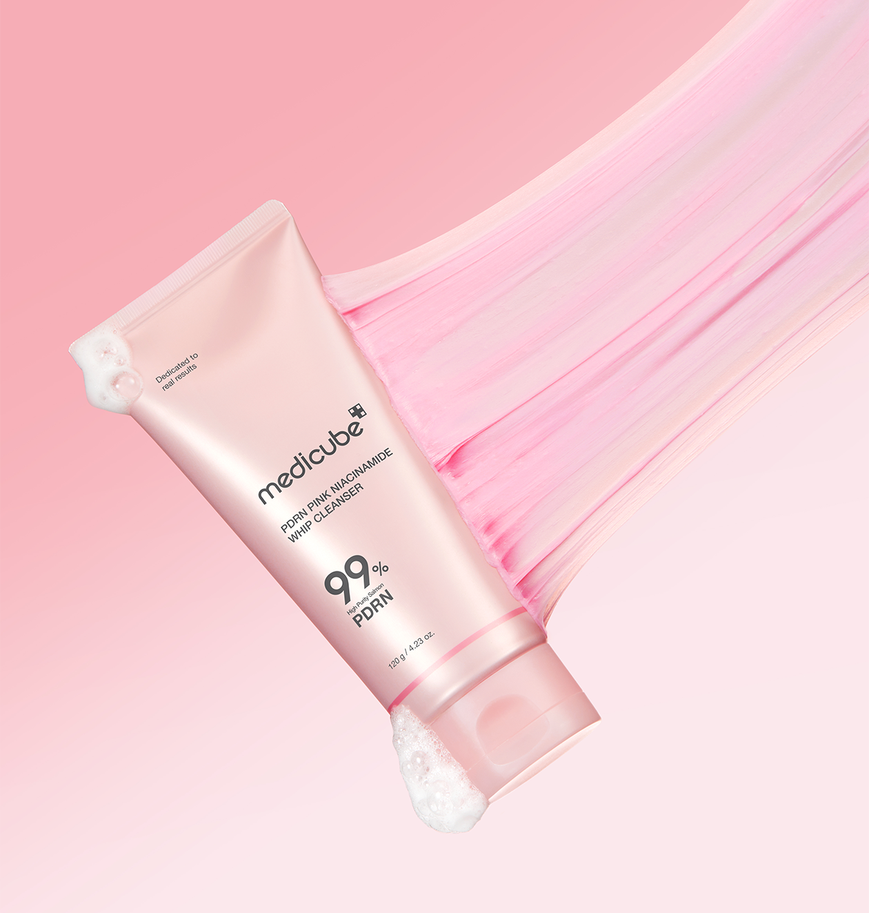 Whipped PDRN cream cleanser that lifts away impurities without tightness