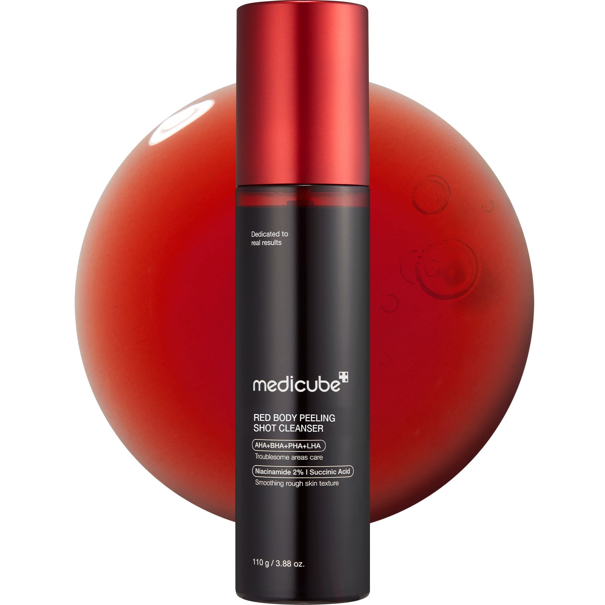 Medicube Red Acne Body Peeling Shot 2.0, Korean wash-off body exfoliating spray