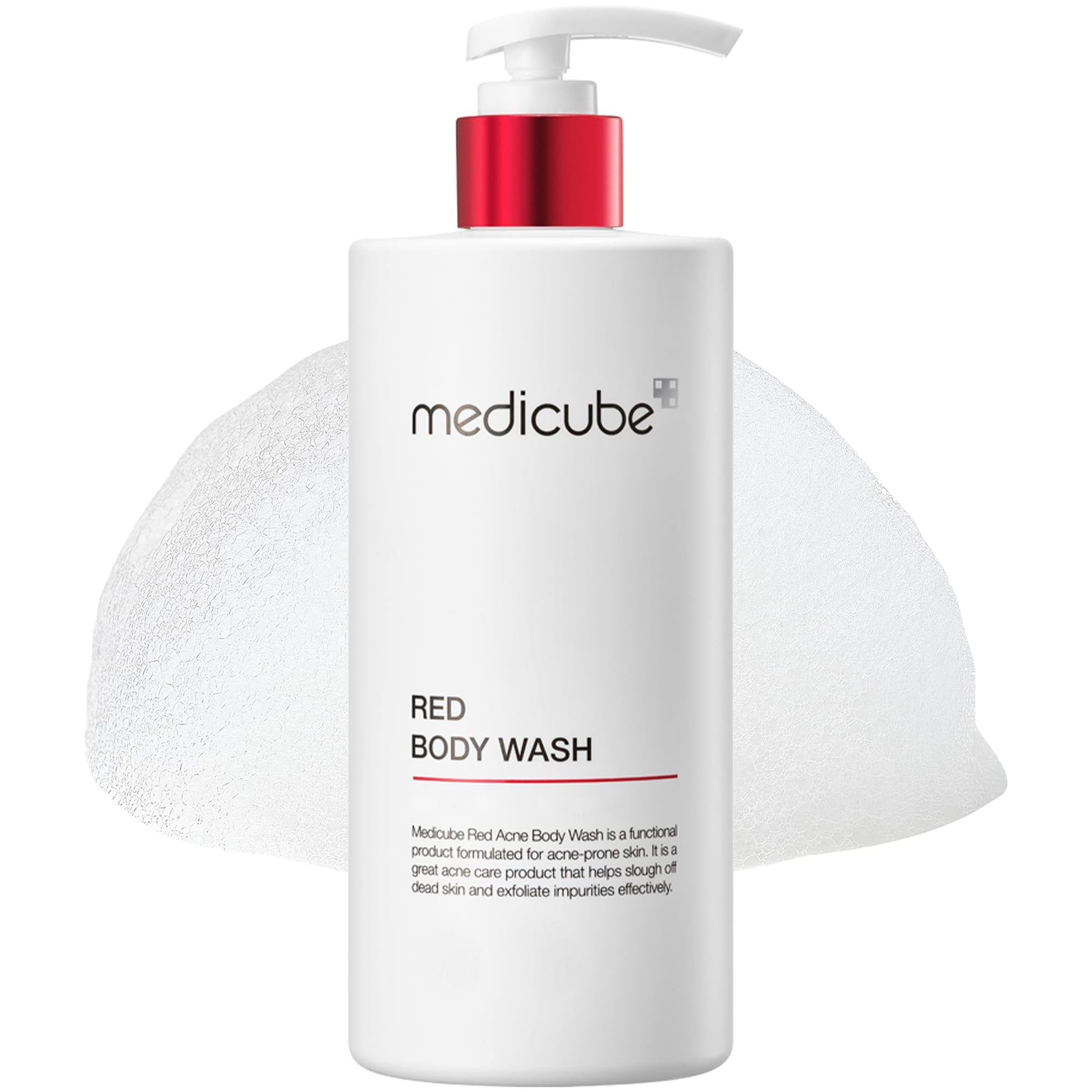 Medicube Red Acne Body Wash 2.0, Korean low-pH salicylic acid body wash for acne-prone skin