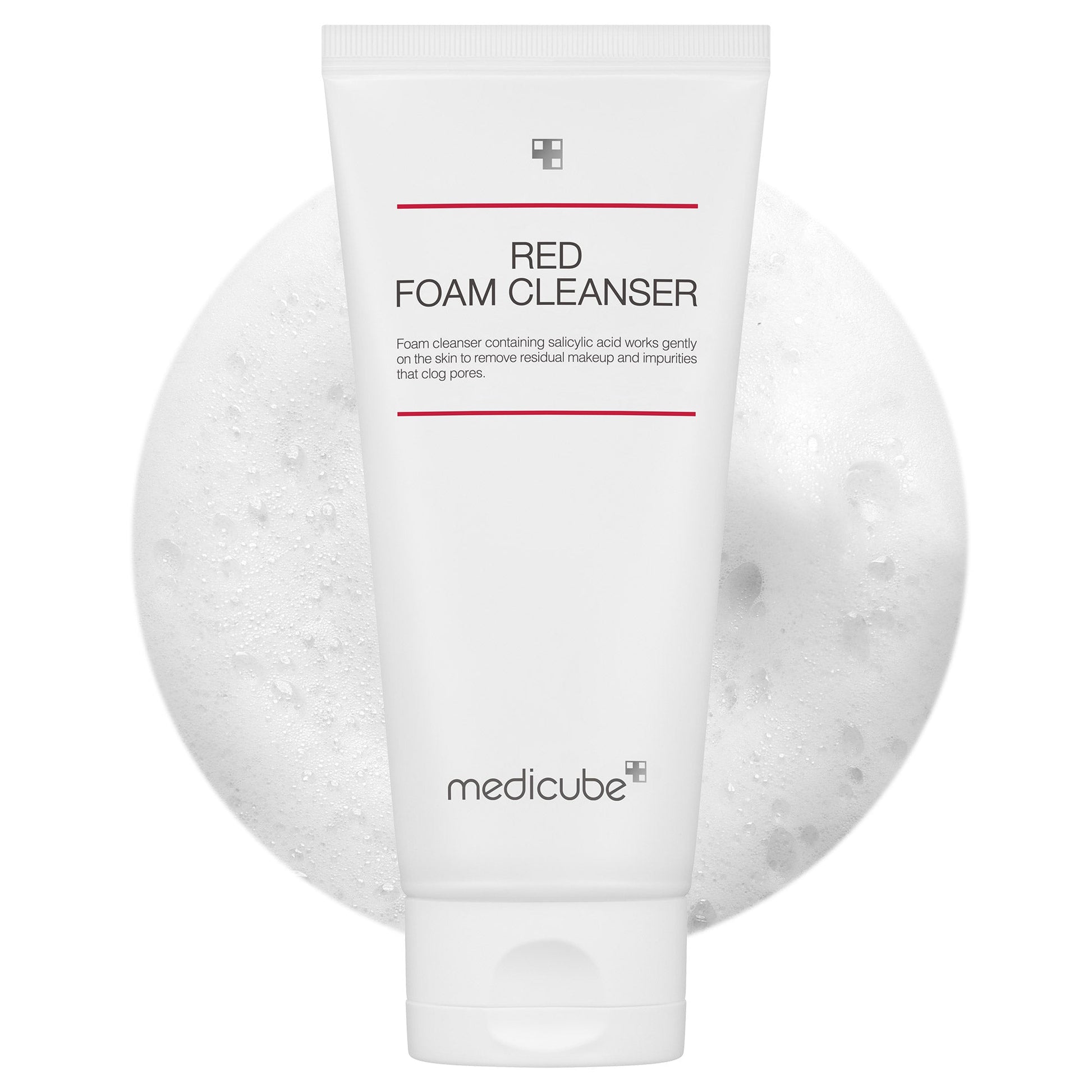 Medicube Red Foam Cleanser, Korean salicylic acid cleanser for acne-prone and sensitive skin