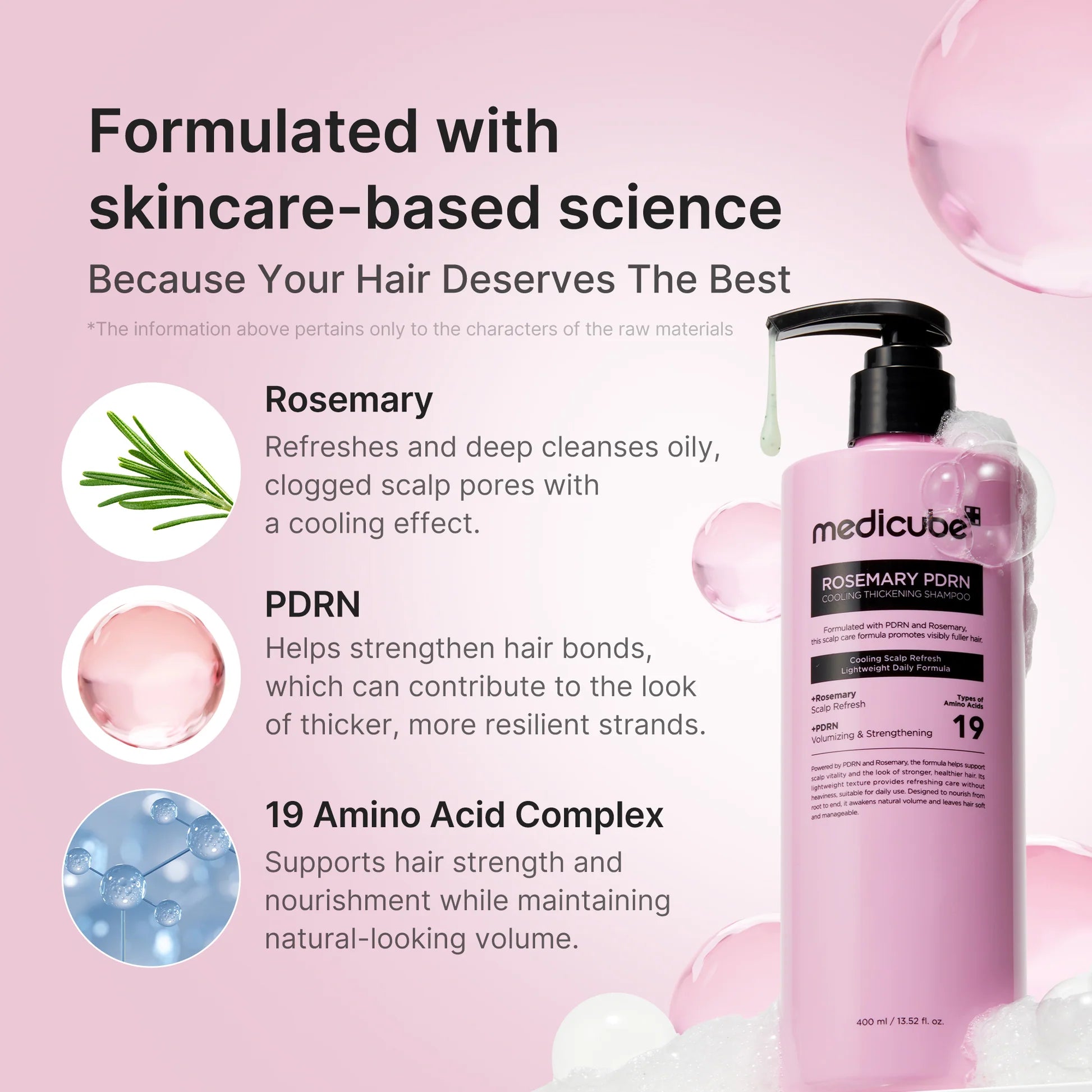 Medicube Rosemary PDRN Cooling Thickening Shampoo – cooling refresh for a soothed scalp