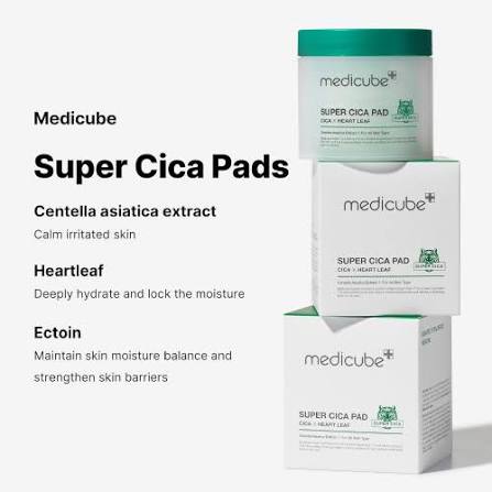 Medicube Super Cica Toner Pad for soothing, calming and gentle exfoliation