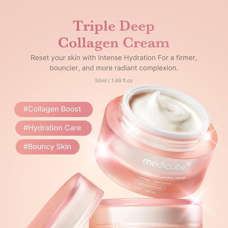 Triple Collagen Cream 4.0 strengthens the skin barrier for bouncy skin