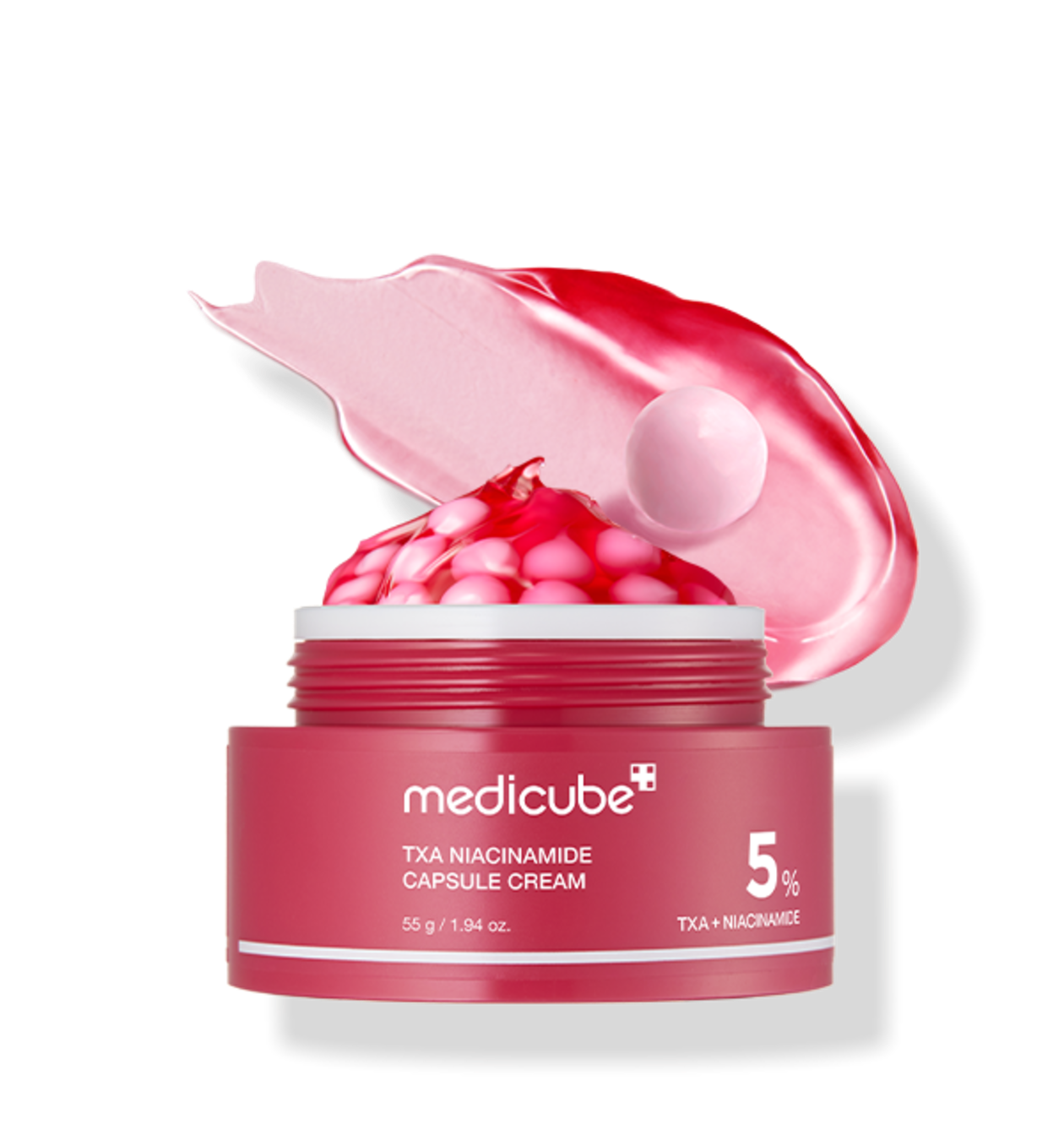 Medicube TXA Niacinamide Capsule Cream, a brightening dual-texture cream for dark spots and uneven tone