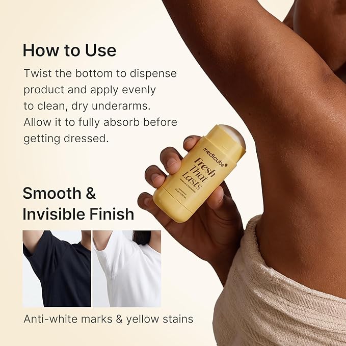 24-hour odor control with Kojic Acid Turmeric Vitamin C and Niacinamide for brighter underarms