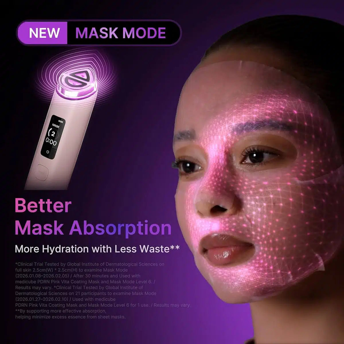 Air Shot electric needle mode refines pore texture and improves skin elasticity