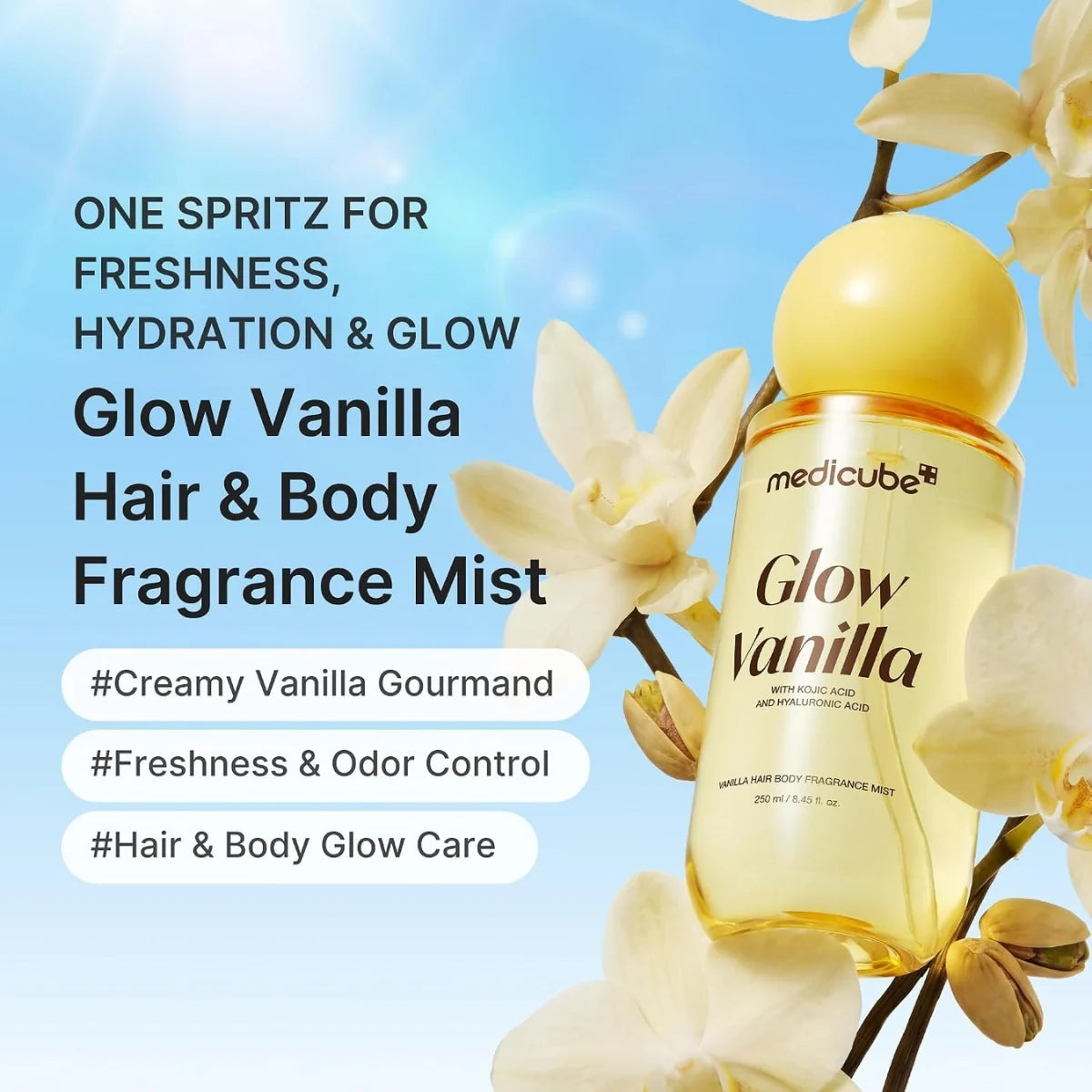 24-hour odor control with skincare-infused vanilla mist for all-day freshness