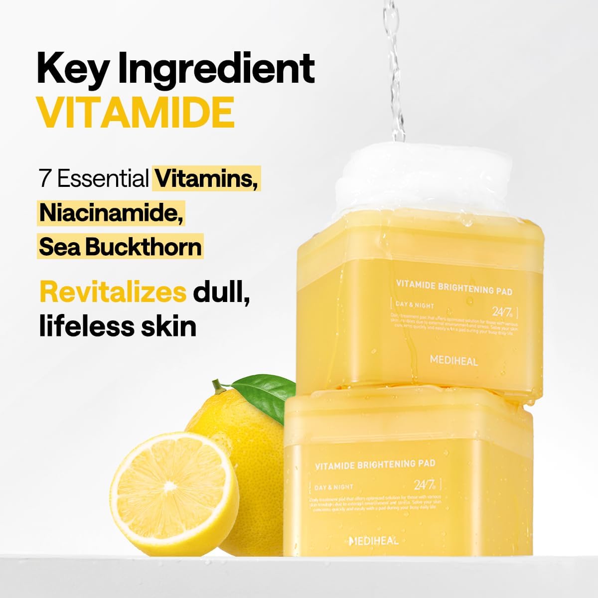Mediheal Vitamide Brightening Pad — application
