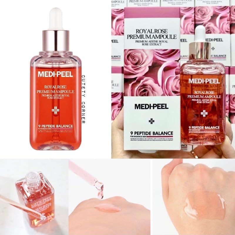 MEDI-PEEL Luxury Royal Rose Premium Ampoule — rose extracts boost a luminous, radiant glow