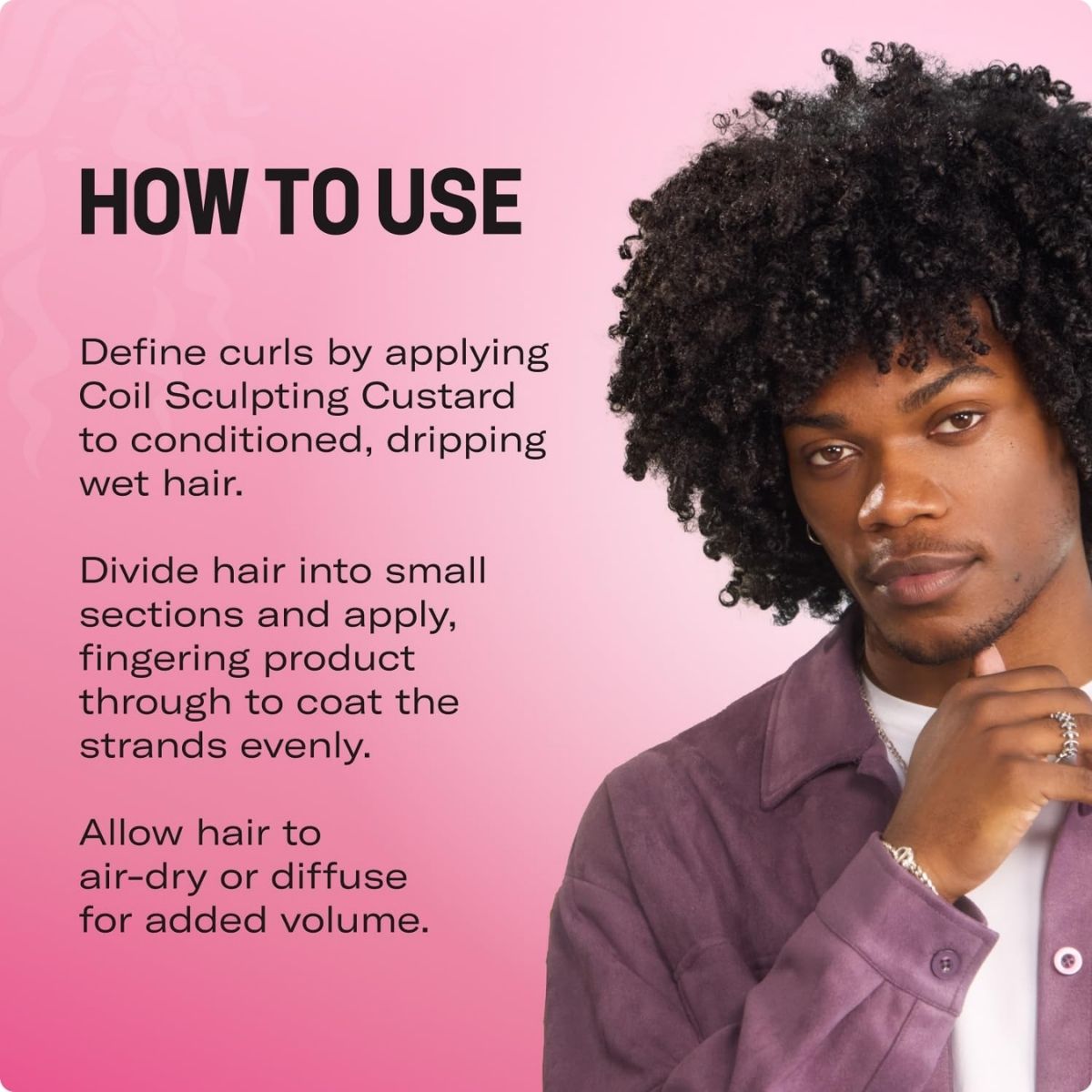 Mielle Pomegranate & Honey Coil Sculpting Custard — defined coils