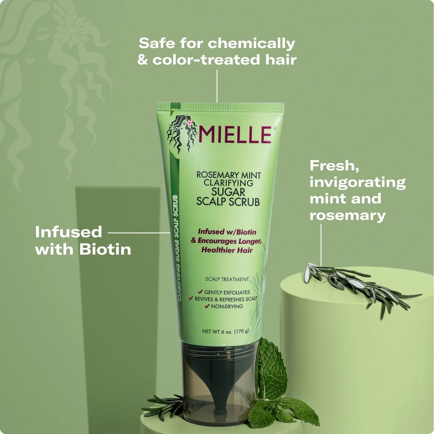 Mielle Rosemary Mint Clarifying Sugar Scalp Scrub — sugar scrub texture