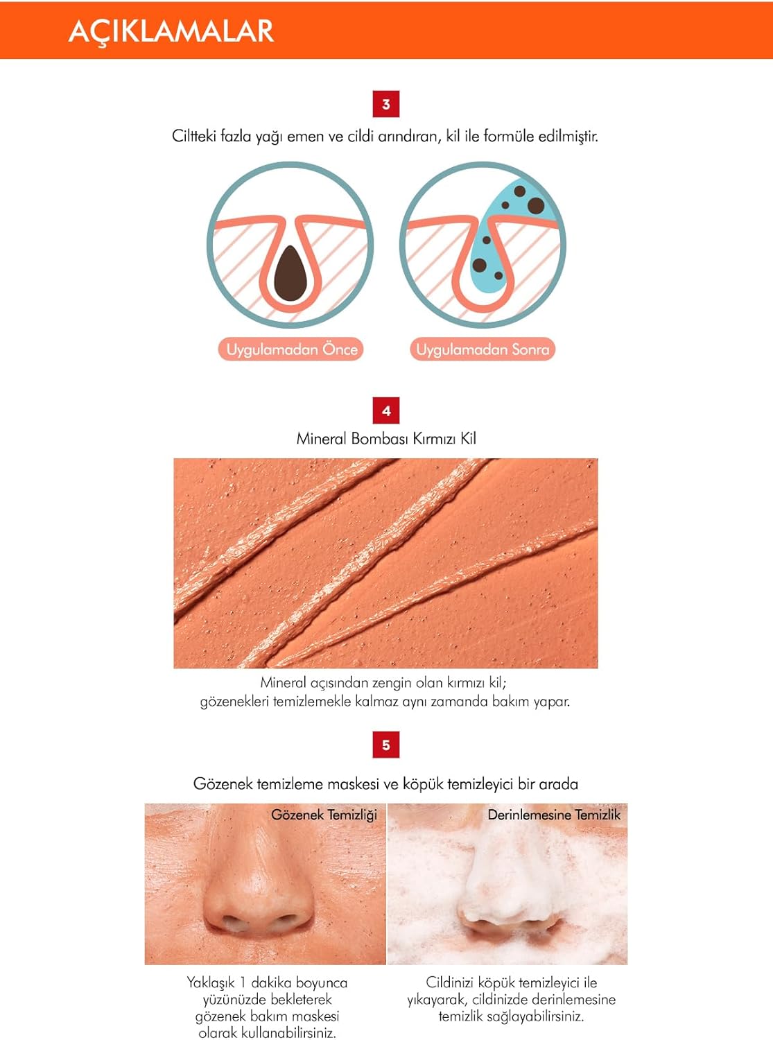 MISSHA Red Clay Pore Pack Foam Cleanser — rich lather