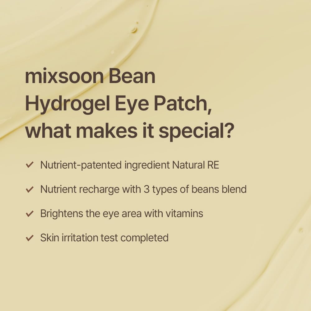 mixsoon Bean Hydrogel Eye Patch — brighter eye area