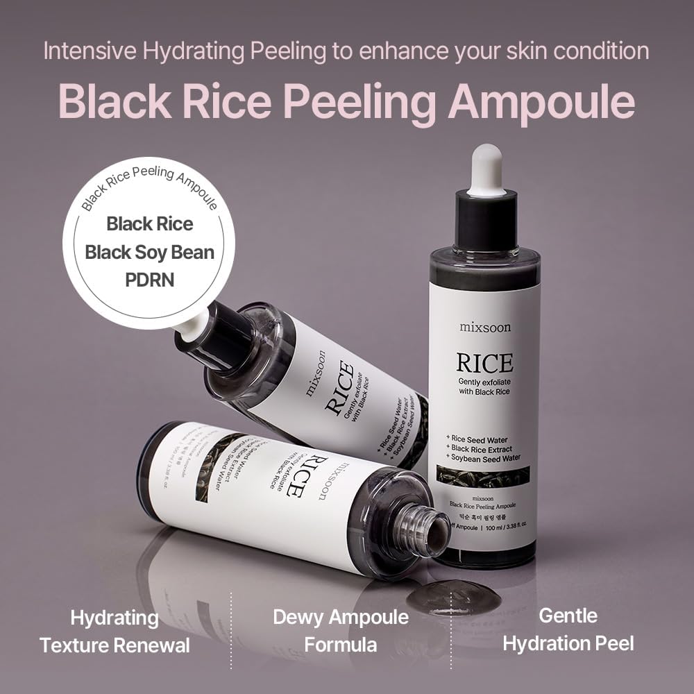 mixsoon Black Rice Peeling Ampoule — smooth clear skin
