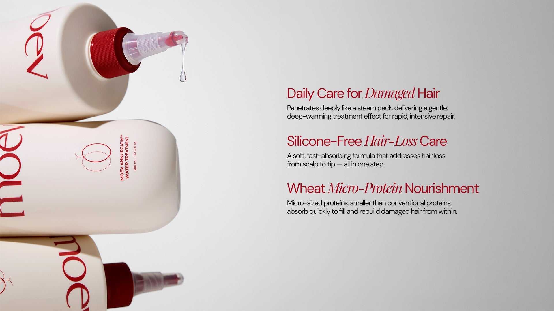 Moev Annurcatin Water Treatment benefits for damaged hair