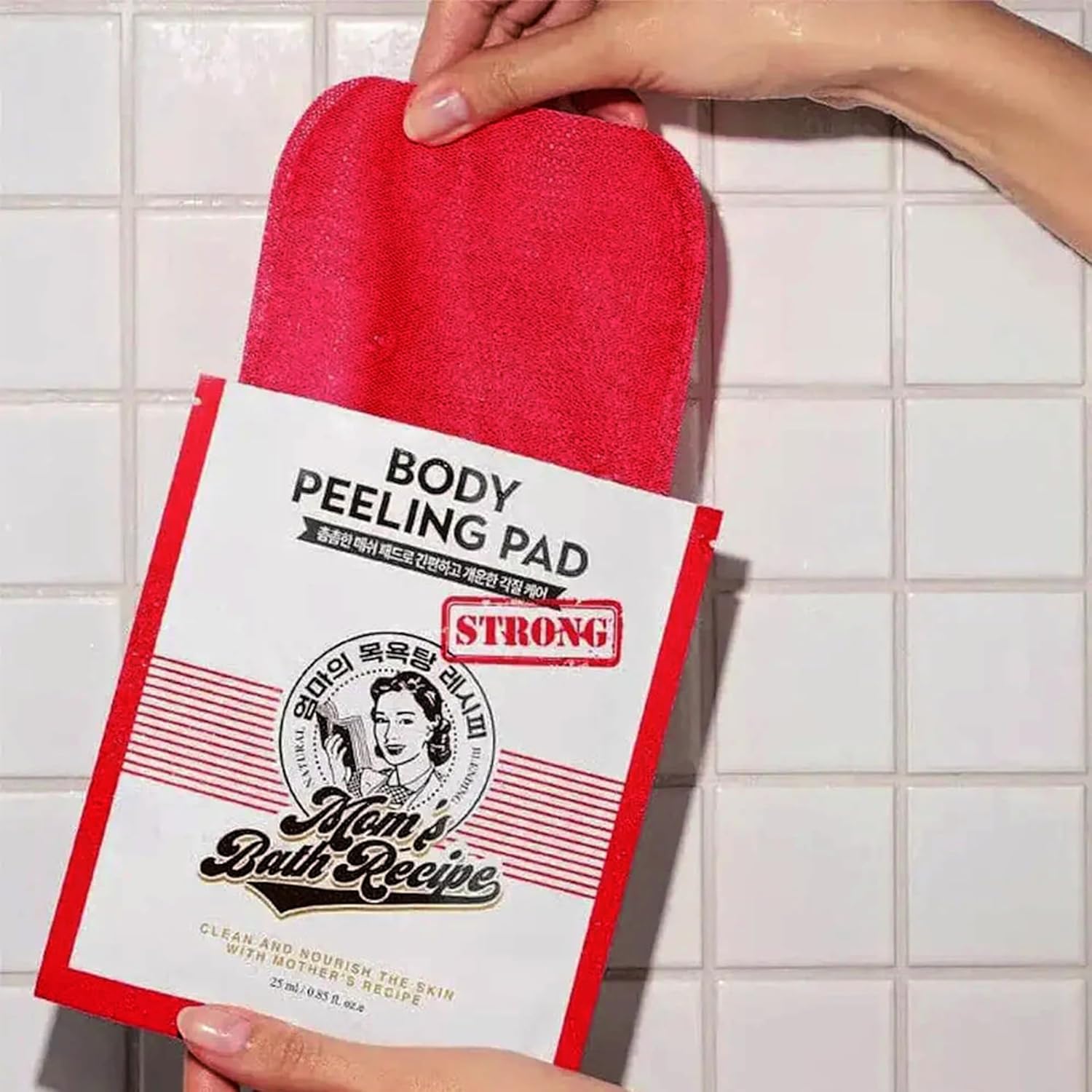 Mom's Bath Recipe Body Peeling Pad Strong