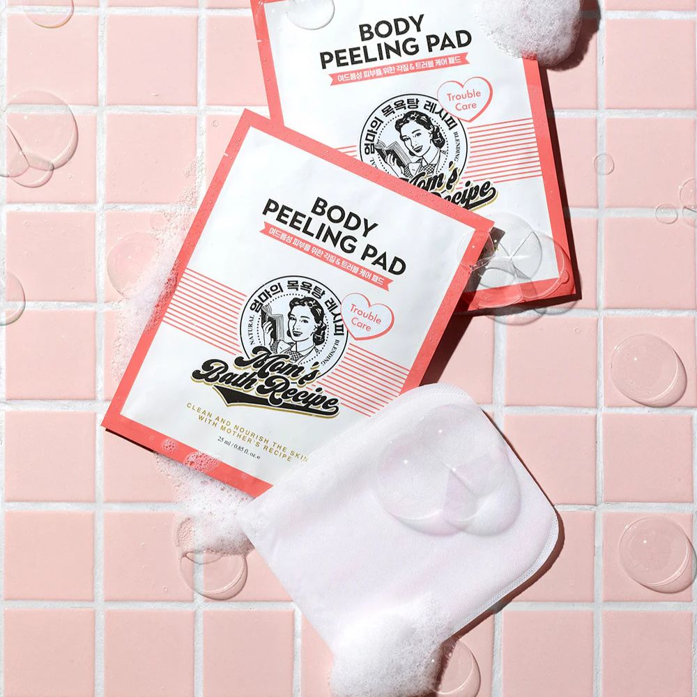 Mom's Bath Recipe Body Peeling Pad Trouble Care — product view
