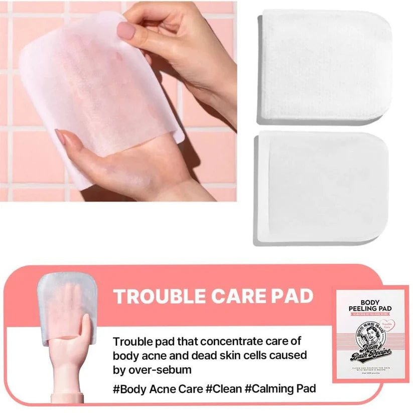 Mom's Bath Recipe Body Peeling Pad Trouble Care — smooth clear skin