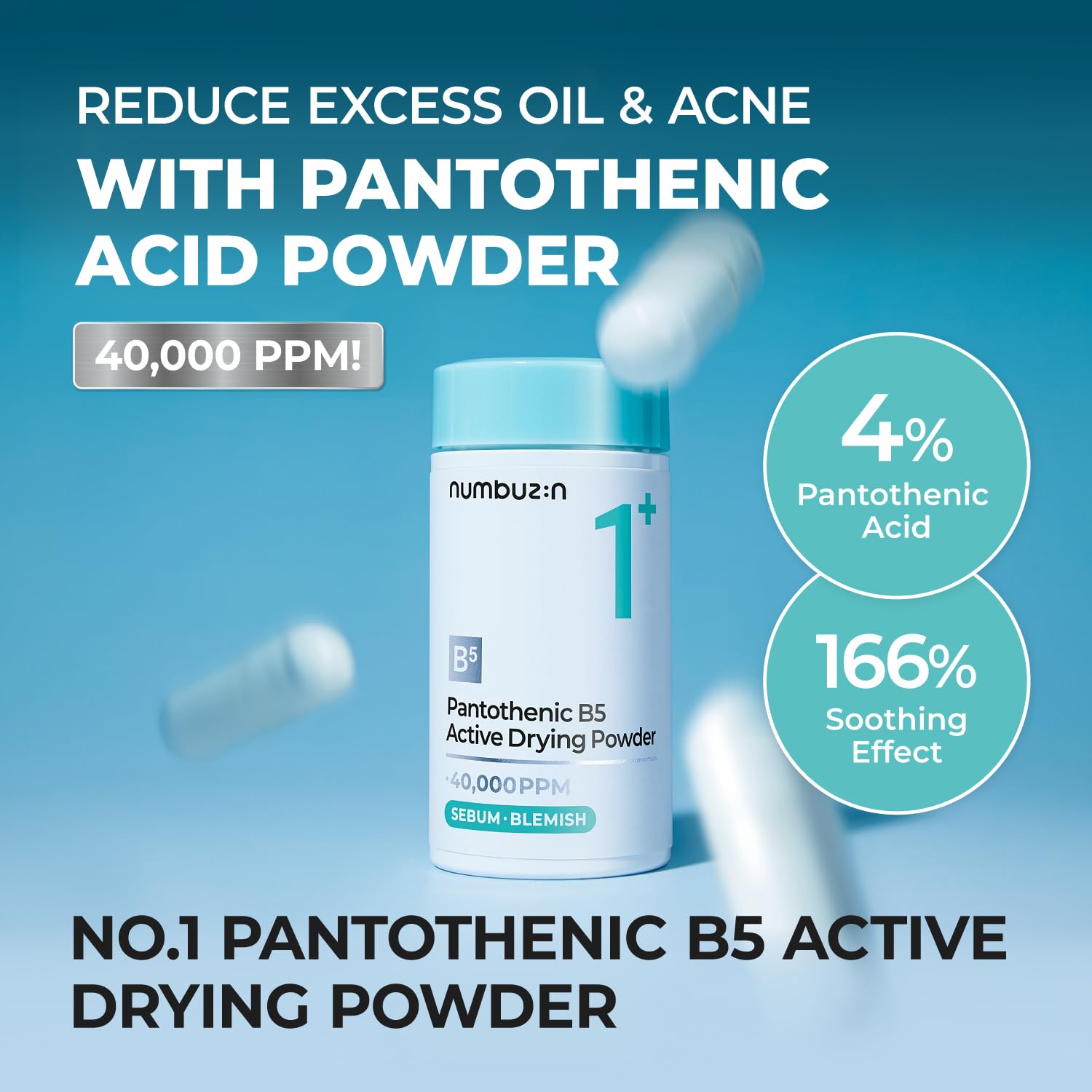 Numbuzin No.1 Pantothenic B5 Active Drying Powder — targets and dries out active blemishes overnight