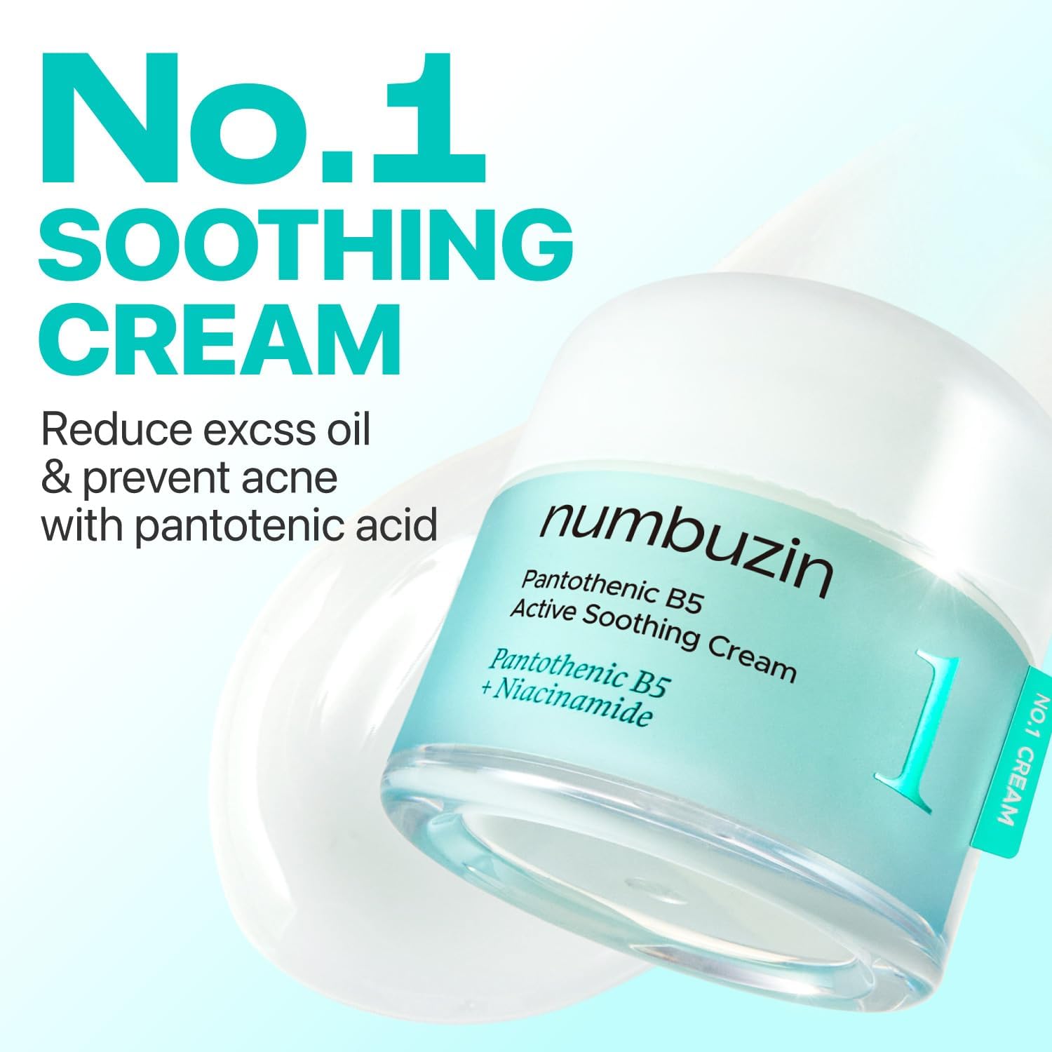 Numbuzin No.1 Pantothenic B5 Active Soothing Cream — calms redness and soothes stressed skin