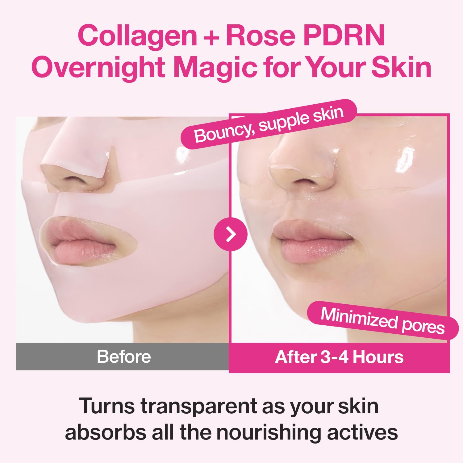 Numbuzin No.2 Rose PDRN Overnight Collagen Mask — PDRN and collagen firm and plump the skin