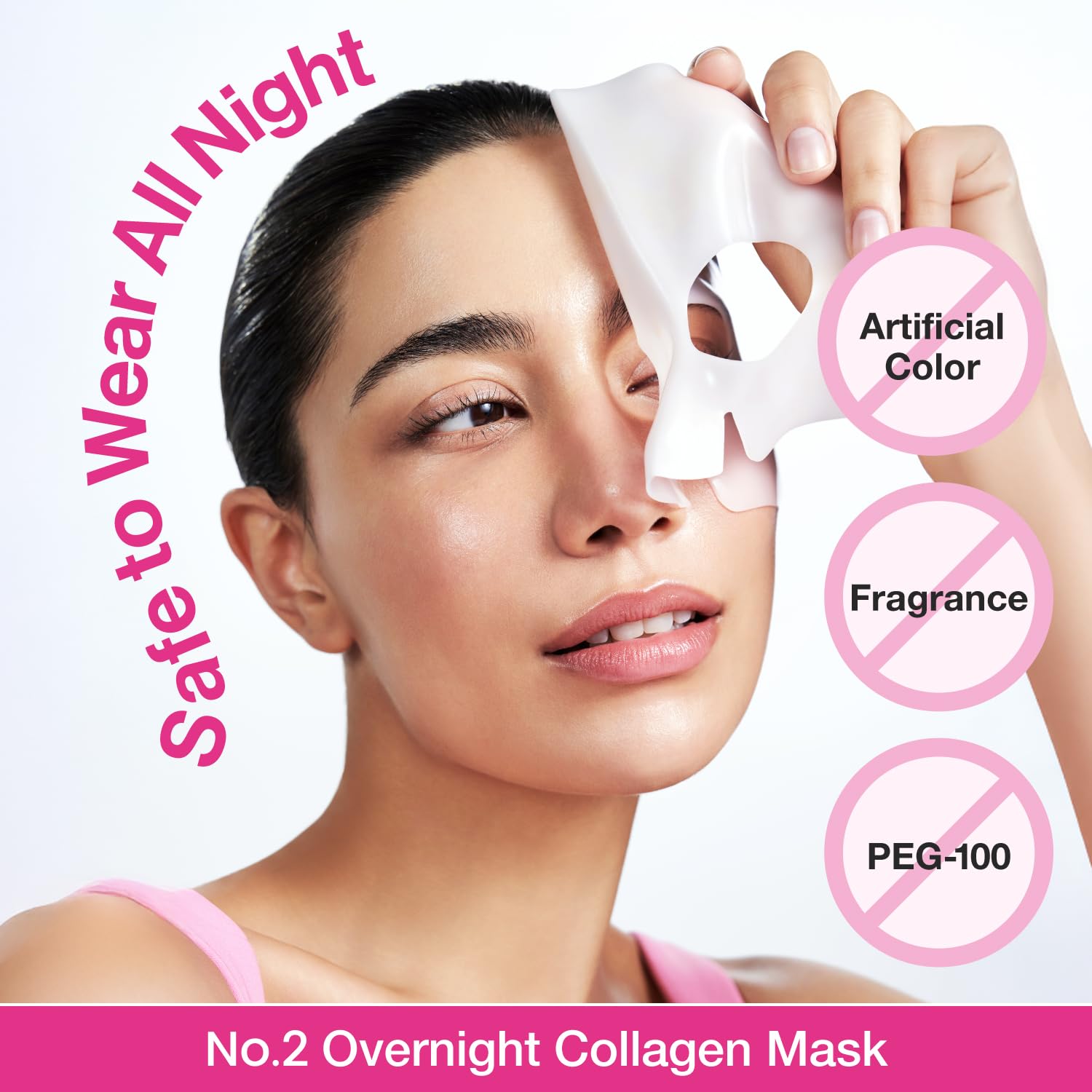 Numbuzin No.2 Rose PDRN Overnight Collagen Mask — rich mask melts in without heaviness