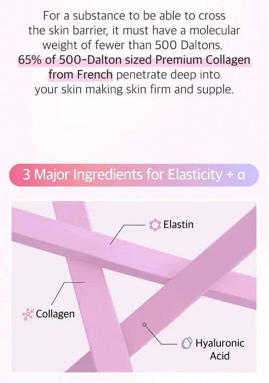 Numbuzin No.2 Water Collagen 65% Voluming Sheet Mask — how to use: apply to clean skin for 15–20 minutes, then pat in
